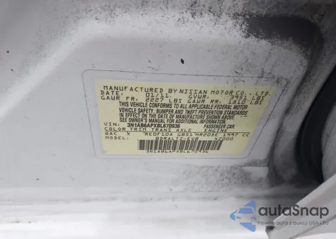 2011 Nissan Sentra 2.0Sr z USA, uszkodzony, nr VIN 3N1AB6APXBL670936